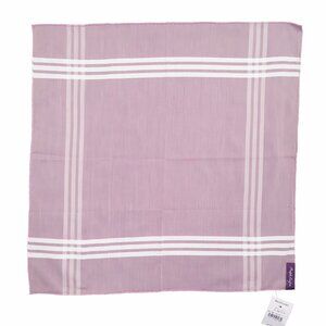NEW Ralph Lauren Purple Label Linen Pocket Square!  Lavender With White Stripes